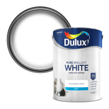 Dulux Walls Ceilings Matt Emulsion Paint - Pure Brilliant White 5L