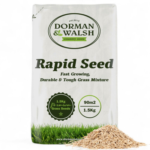 Rapid Seed 1.5kg Quick Growing Grass Hardwearing and Durable Covering