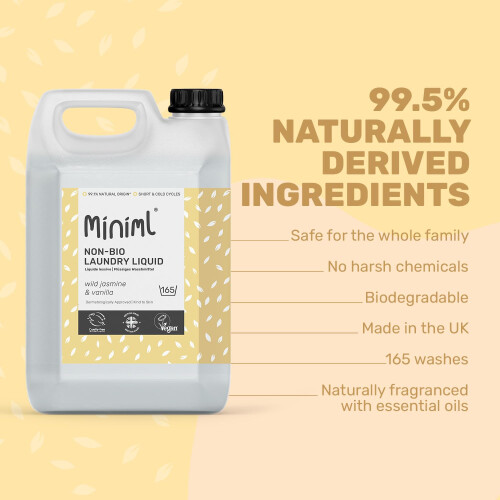 Miniml Laundry Liquid Washing Detergent 5L Refill - Natural Non Bio 1