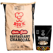 Big K Chillagrilla Restaurant Grade Lumpwood Charcoal 12kg Bag Woodies