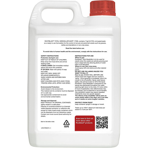 Rootblast Total Weedkiller 4L Extra Strong Glyphosate Weed Killer 2