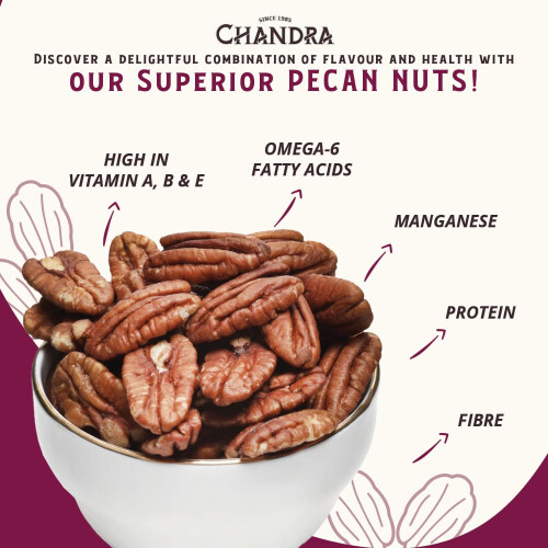 Chandra Whole Foods Pecan Nuts 1kg - Lowgi Nut for Snacking Smoothies 2
