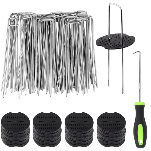 Sliva 80 Weed Control Membrane Pegs Washers Pick Hook 6 150mm Mat