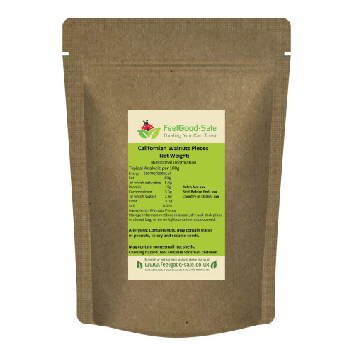 1kg Walnuts Large Pieces - Use for Desserts Baking Breakfast Cooking