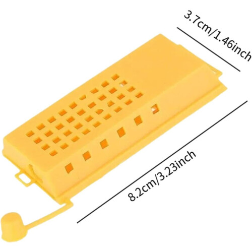 Queen Bee Cages 10 Pack Transport Box Push-Pull Design Easy Use Premium Rearing Cup Beekeeping Supplies Tools 2