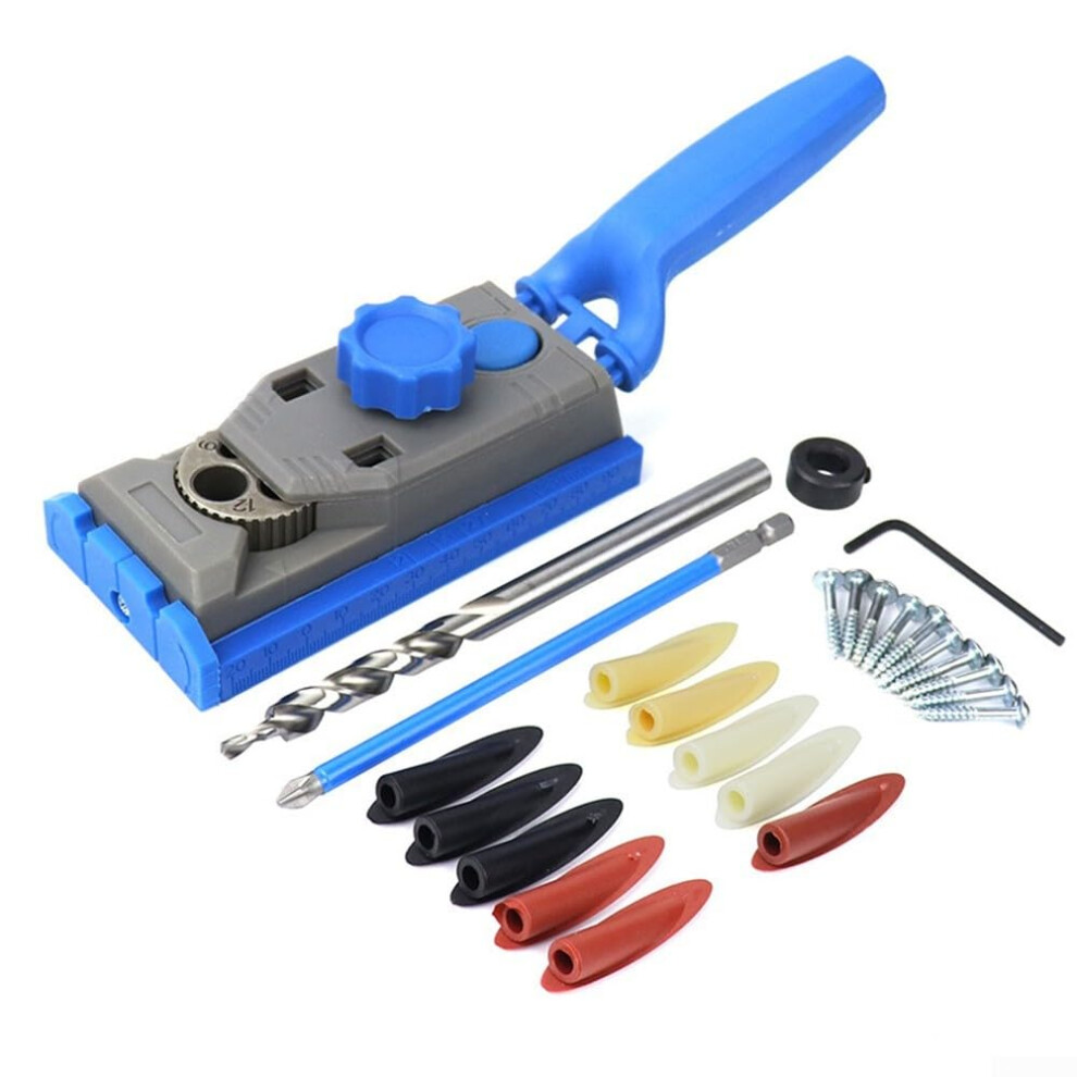 User Friendly Pocket Hole Jig Drill Locator For Woodworking Projects, Adjustable Depth, Durable Material, Easy Setup 6447073390852