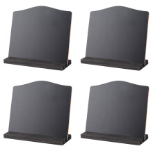 4 Stück doppelseitige Mini-Schwarztafeln mit Ständern für Hochzeiten & Veranstaltungen