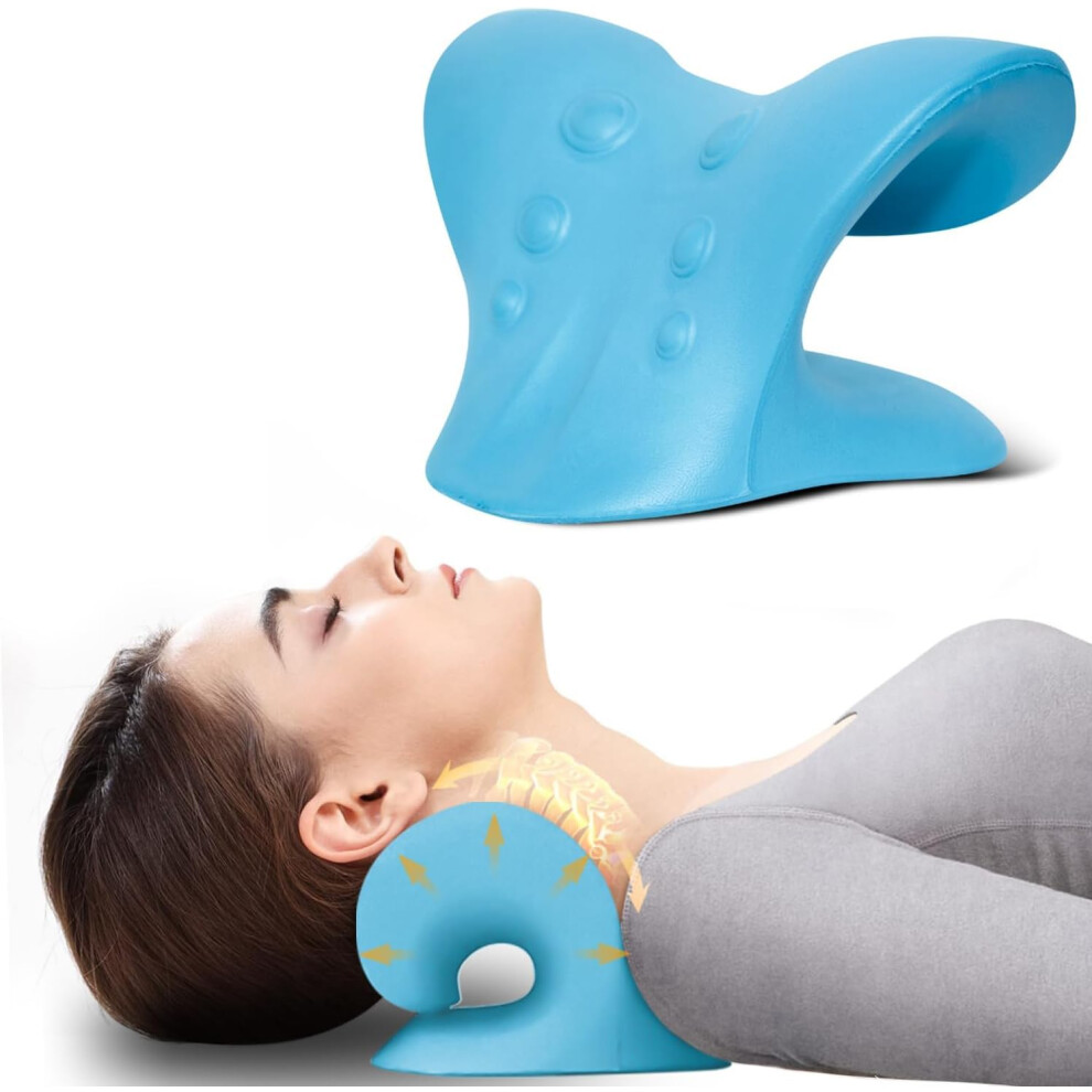 Neck Stretcher for Neck Pain Relief, Cervical Traction Device Posture Corrector with Neck Hump Support and Alignment