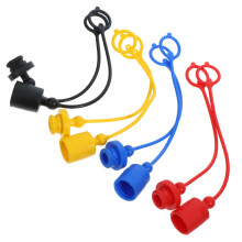 8pcs Hydraulic Coupler Dust Caps for Quick Connectors, Plastic Protective Covers in Multi-Colors, 20.00x3.00x1.00CM