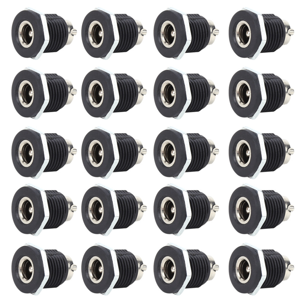 20Pcs Power Supply Female Jack Socket Panel Mount