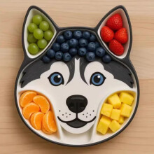Art Statue Bulldog Cheese Board - Decorative Dog Face Charcuterie Platter for Serving Meats, 15 Inch Wood Design