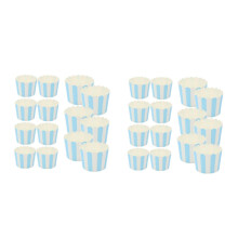 Blue and White Stripes Paper Cupcake Cups 100 PCS Heat Resistant Baking Muffin Cases Non-Stick for Party Desserts