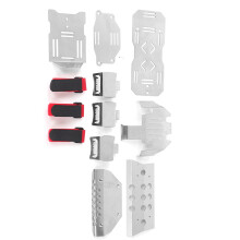 Edelstahl-Chassis-Schutzblech-Set für 1/10 TRX‑6 G63 6X6 RC-Auto
