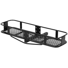 Metallrückstoßfänger hinten Anhängerkupplung Träger für RC-Crawler, 152x80x28mm Schwarz