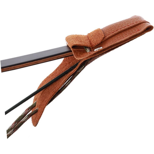 Recurve Stringer Tool - Durable Leather & Nylon Bow Stringing Device for Recurve & Longbow Assembly, Brown 1