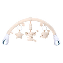 Baby Stroller Arch Toy for Crib and Car Seat, Clip-On Elephant Activity Arch Mobile for Baby Bouncer, Travel Friendly