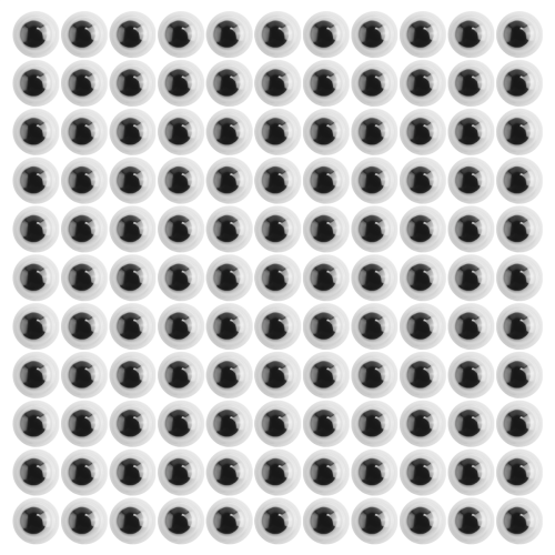 1000 τεμάχια αυτοκόλλητα μάτια Googly Eyes για χειροτεχνίες DIY 6 χιλ. 2
