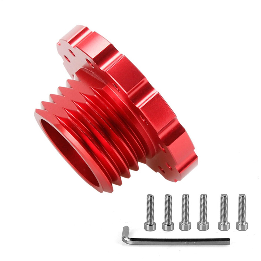 Aluminum Steering Wheel Adapter For Simulation Racing Games, Alloy Steering Wheel System, Enhanced Precision Control, Red 6447073395482
