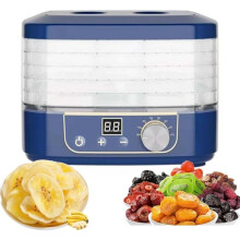 Food Dehydrator Electric Fruit Dryer 5 Trays Adjustable Temperature 35-70 for Fruits Meat Vegetables Jerky Blue