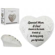 Mum & Dad Heart Memorial Grave Ornament