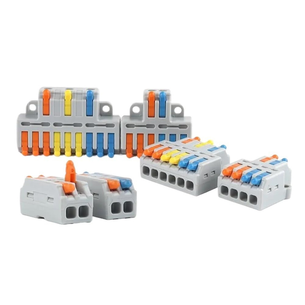 1 In Multiple Out Fast Electrical Wire Connector Compact Push-In Terminal Block With Lever, 10Pcs D1-4O For Cable Splicing 6447073396151