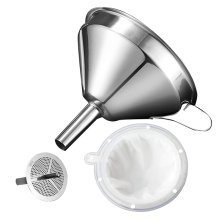 5.1 Inch Kitchen Funnel with 200 Mesh Food Filter Strainer for Oil