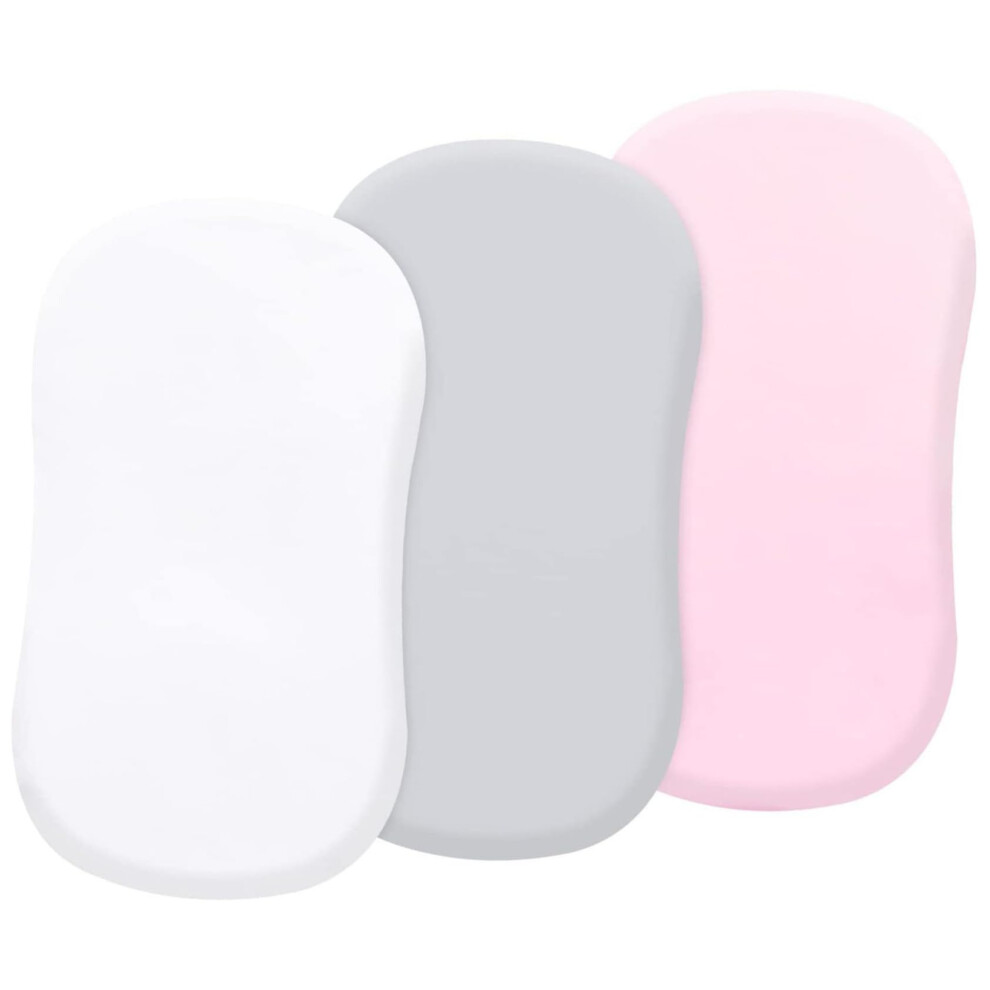 Microfiber Crib Mattress Sheets 3 Pack Soft Breathable Fitted Bedding for Standard Cribs, Baby Bed Sheets