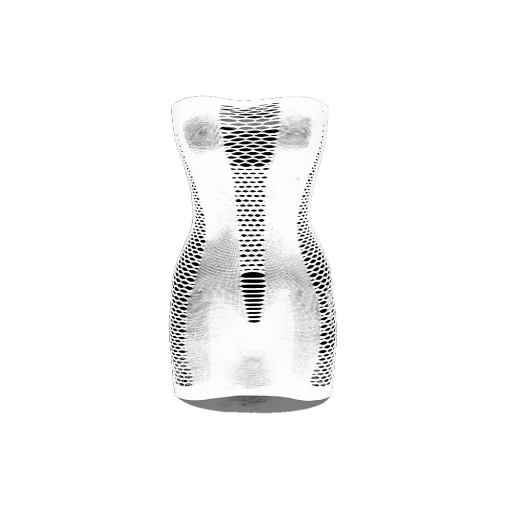 (White) Bodysuit Underwear Sexy Night Dress Lingerie Fishnet Sleeveless-image-OPC-PKB7KGF-NEW
