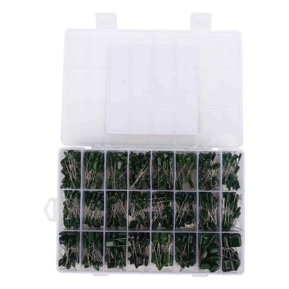 700Pcs 24 Types Green Polyester Film Capacitors