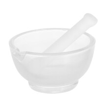 Glass Mortar and Pestle Set for Kitchen and Laboratory Use - Durable Practical Mortar Set for Grinding Spices and Herbs
