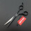 6.0 Inches Professional hair cutting thinning scissors set with razor (Black) 5