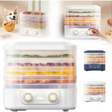 Food Freeze Dryer Machine for Home, Digital Multi-Layer Fruit and Meat Freeze Dryer, Adjustable Temperature Dehydrator (White)