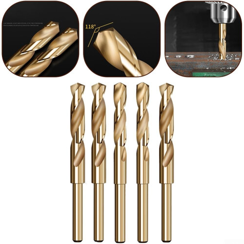 Cobalt Enhanced HSS Drill Bits 13.5mm with Unique Reduced Shank Design for Durable Blacksmithing Applications 1