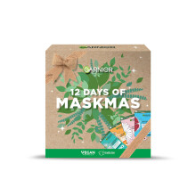 Garnier Face & Eye Mask Gift Set, 12 Vegan Sheet Masks with Vitamin C, Hyaluronic Acid, Lavender, Pomegranate, & Green Tea, Approved by Cruelty Free