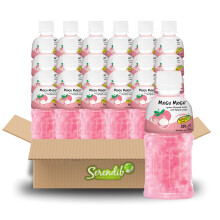 Mogu Mogu Nata De Coco Drink Jelly Texture Fun Refreshment 320ml (Pack of 24, Lychee Flavoured)