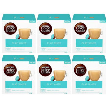 NESCAFE? DOLCE GUSTO Flat White Blend Coffee Pods x16 (Pack of 6, Total 96 Pods)