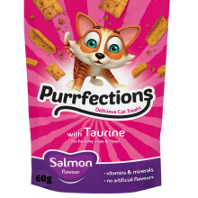 FabFinds Cat Treats Tasty Snacks with Taurine for Healthy Eyes & Heart Resalable Pack (Salmon, 36X 60g)