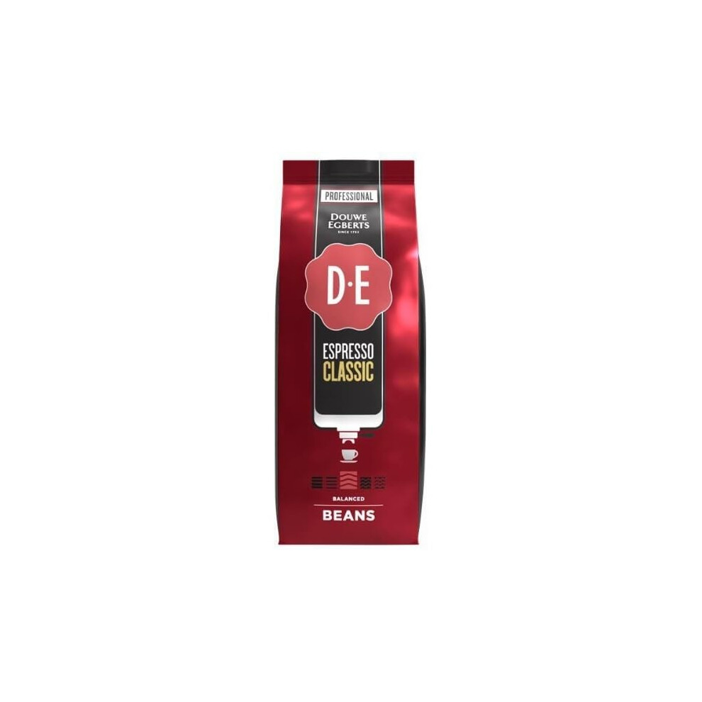 Douwe Egberts Espresso Classic Coffee Beans 1Kg (Pack Of 1) Intense Aroma & Rich Taste