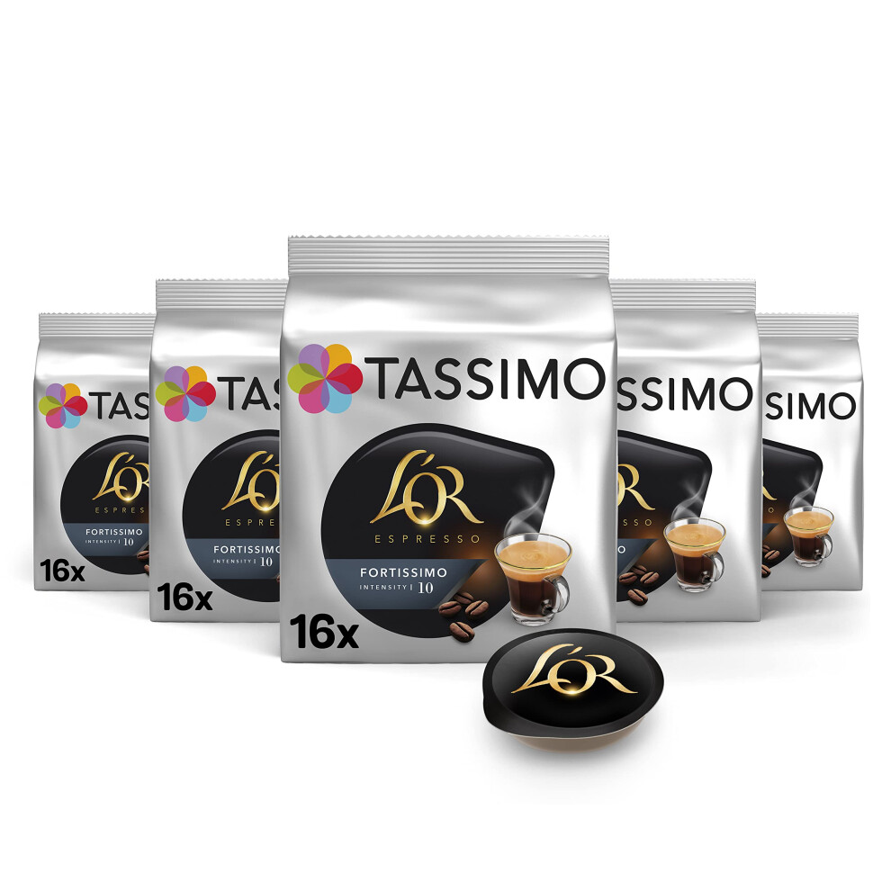 Tassimo L'or Espresso Fortissimo Coffee Pods (Pack Of 5, 80 Drinks)