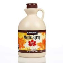 Kirkland Maple Syrup, 100% Pure and Natural, Grade A , Taste 1L (case of 4)