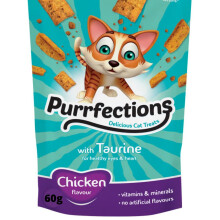 FabFinds Cat Treats Tasty Snacks with Taurine for Healthy Eyes & Heart Resalable Pack (Chicken, 36X 60g)