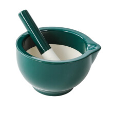 Grinding Bowl Set Ceramic with Manual Pestle for Food and Medicine, Easy Clean, 10.2x10.2x6cm Size