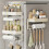 (Single Layer, Black) Refrigerator Storage Rack Large Capacity Strong Load-bearing Anti-Rust Corrosion Resistant 2
