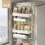 (Single Layer, Black) Refrigerator Storage Rack Large Capacity Strong Load-bearing Anti-Rust Corrosion Resistant 5