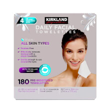KIRKLAND SIGNATURE Parabenenvrije micellaire dagelijkse gezichtsreinigingsdoekjes 180 stuks