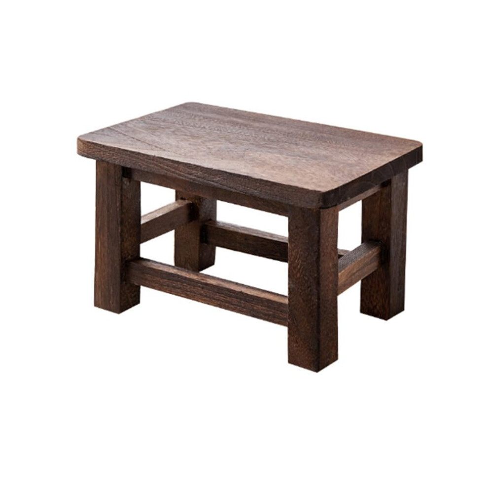 Wooden Footstool for Coffee Table, Shoe Changing, and Plant Display - Solid Rectangular Low Stool, Portable Bench-image-OPC-PKB7NP2-NEW