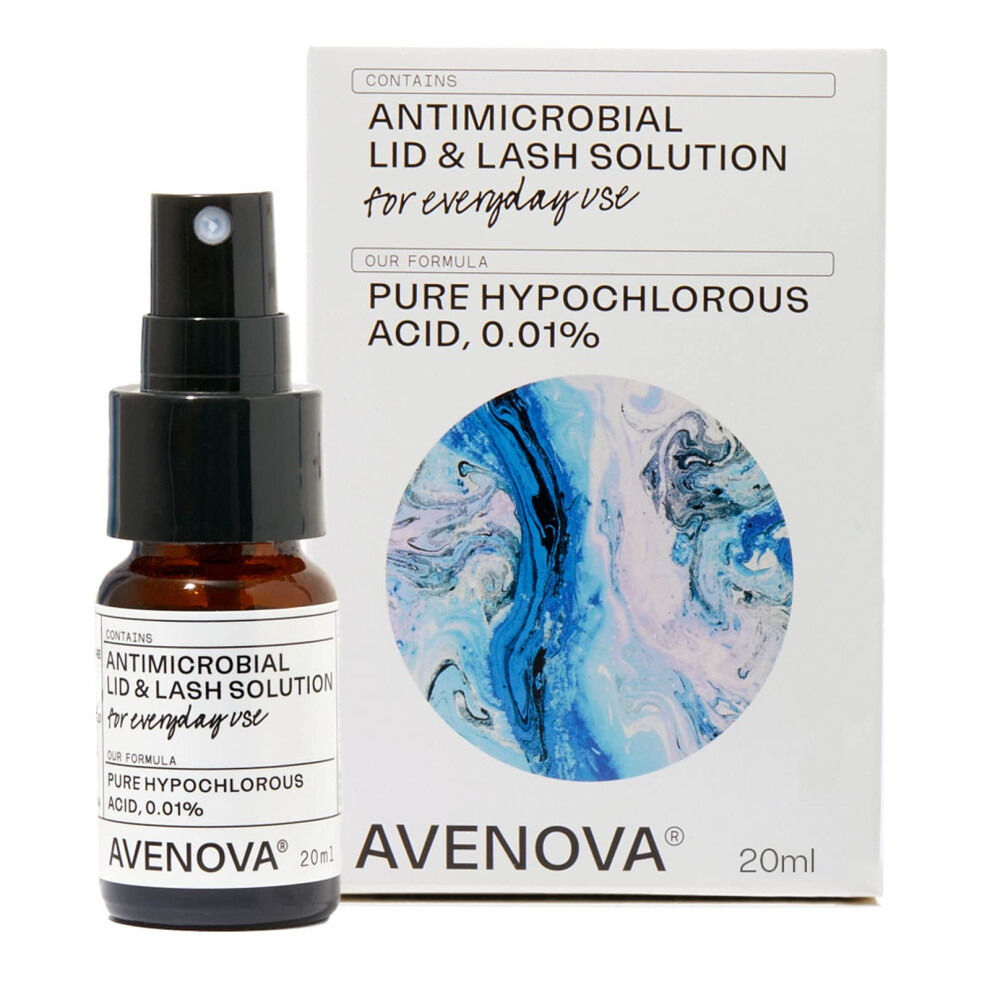 Avenova Eyelid And Eyelash Cleanser Spray - Pure Hypochlorous Acid Gentle Everyday Lash Cleanser For Eye Irritation 20Ml (0.68Oz)