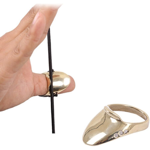 Brass Thumb Release Aid Mongolian Style Rings for Archery, Adjustable Size Based on Thumb, Model 24# 2