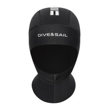 5MM Thermal Diving Cap For Men, Super Elastic Scuba Hoodie, Windproof Neck Cover, Size L