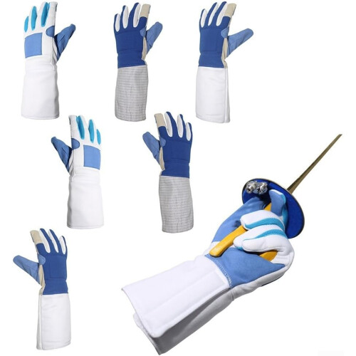 Fencing Gloves for Training and Competitive Use, Right-Handed Medium Size, Breathable Material, Durable Design 1